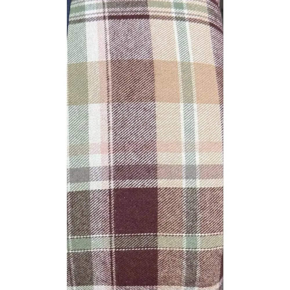 Sanderson 3 Piece King Comforter Set Plaid Tartan Burgundy, Sage Green, Tan